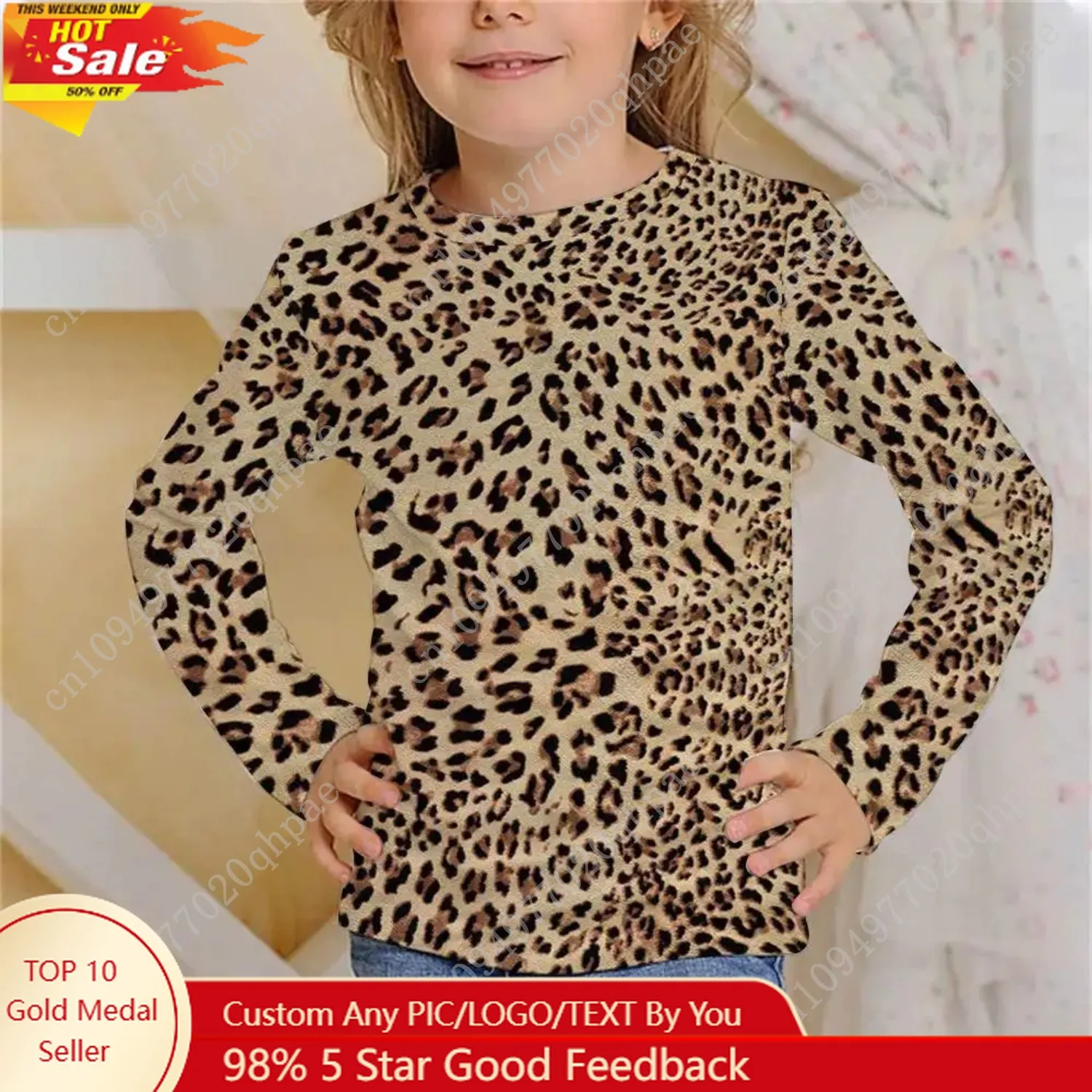 Girl Clothes Girl T-Shirt Long Sleeve Tiger Skin Leopard Print 3D Print Kids Autumn Clothes Fashion Creative Boy Girl O-Neck Top
Girl Clothes Girl T-Shirt Long Sleeve Tiger Skin Leopard Print 3D Print Kids Autumn Clothes Fashion Creative Boy Girl O-Neck Top