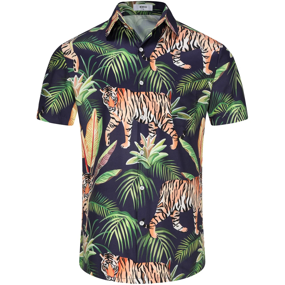 KYKU Men's Casual Button-Down Shirts Hawaiian Shirt Short Sleeve Beach Clothes with Pockets
KYKU Men's Casual Button-Down Shirts Hawaiian Shirt Short Sleeve Beach Clothes with Pockets