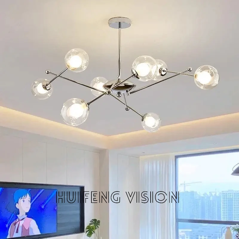 Chrome Finish Clear Glass Modern Chandelier Hanging Pendant Lamp for Dining Room Living Room Bedroom Lighting
Chrome Finish Clear Glass Modern Chandelier Hanging Pendant Lamp for Dining Room Living Room Bedroom Lighting