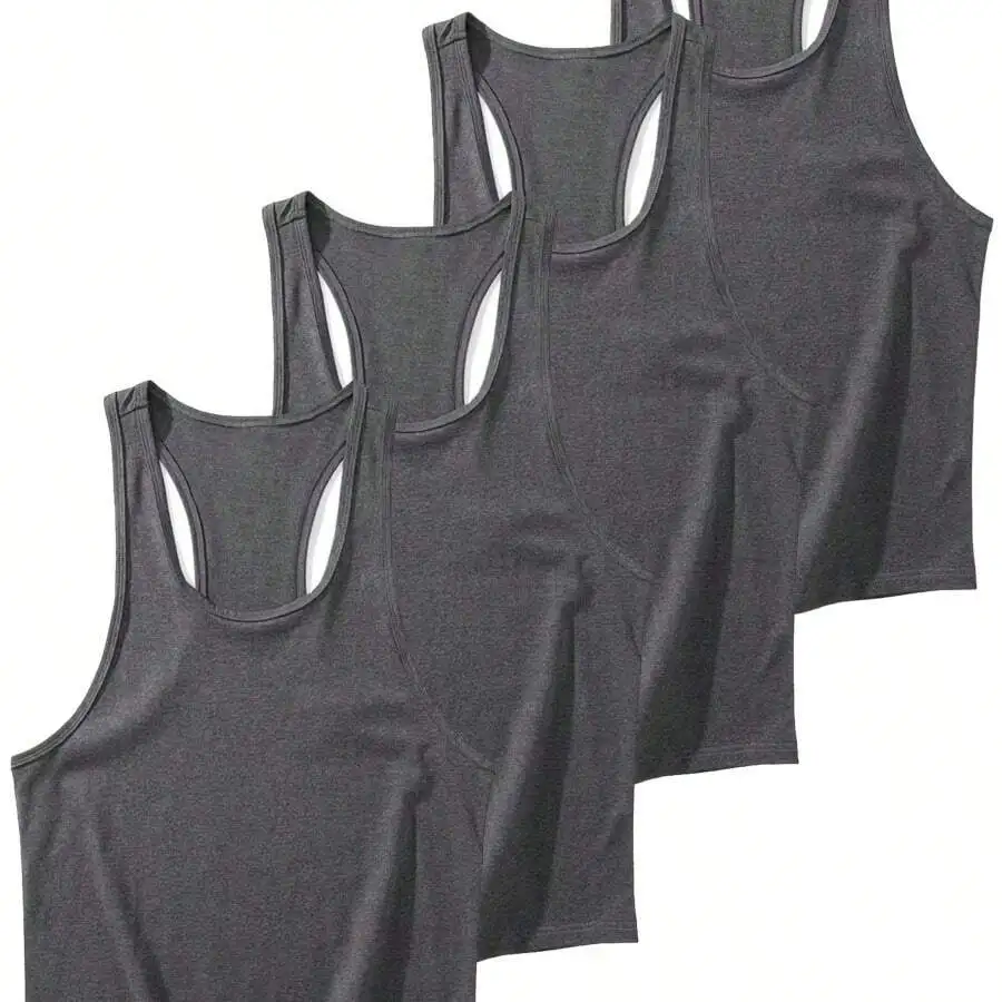 Four Pack Mens Minimalist Solid Color Y-Back Sleeveless Tank Tops For Fitness Sports
Four Pack Mens Minimalist Solid Color Y-Back Sleeveless Tank Tops For Fitness Sports