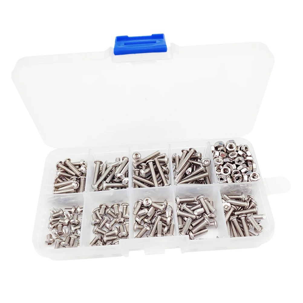 340pcs Stainless Steel 304 Hex Lock Nuts Nylon Insert Vibration Resistance Rustproof Indoor Outdoor Use Clamp Screw Hardware
340pcs Stainless Steel 304 Hex Lock Nuts Nylon Insert Vibration Resistance Rustproof Indoor Outdoor Use Clamp Screw Hardware