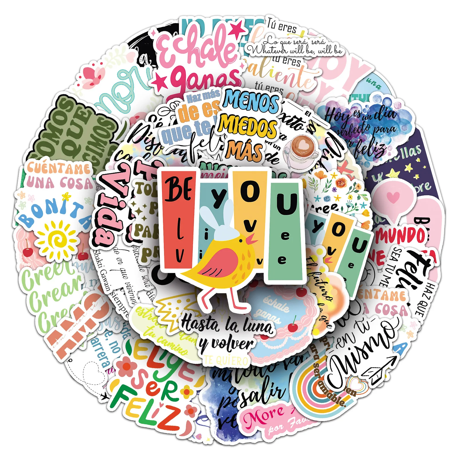 50PCS Spanish Inspirational Stickers Positive Quote Motivational Spanish Text DIY Decorative Gifts Waterproof Stickers Kids Toy
50PCS Spanish Inspirational Stickers Positive Quote Motivational Spanish Text DIY Decorative Gifts Waterproof Stickers Kids Toy