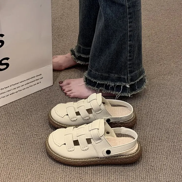 Sandals for women 2025 new style summer double wear thick soled half slippers summer soft soled beach Roman shoes
Sandals for women 2025 new style summer double wear thick soled half slippers summer soft soled beach Roman shoes