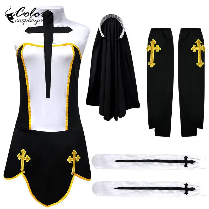 Color Cosplayer Gothic Nun Skinny Dress Suit Halloween Cosplay Costume Witch Headwear Day of The Dead Outfit Festival Women Robe
Color Cosplayer Gothic Nun Skinny Dress Suit Halloween Cosplay Costume Witch Headwear Day of The Dead Outfit Festival Women Robe