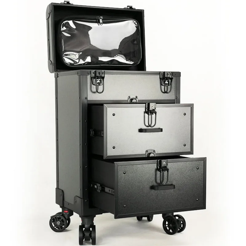 Aluminum Alloy Professional Makeup Box Trolley with Makeup Artist Portable Large-capacity Lock Embroidery Beauty Hair Toolbox
Aluminum Alloy Professional Makeup Box Trolley with Makeup Artist Portable Large-capacity Lock Embroidery Beauty Hair Toolbox