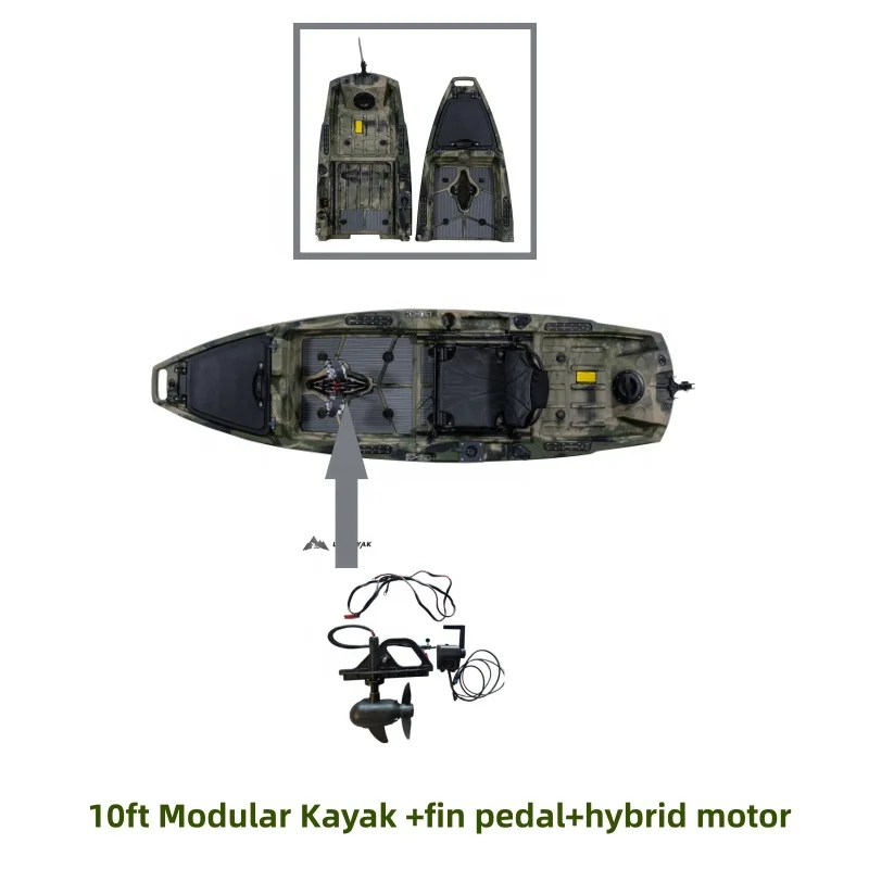 Airo Popular 10FT Two Sections Motorized Fin Pedal Single Seat Plastic HDPE 1 Person Kayak for Sea Fishing
Airo Popular 10FT Two Sections Motorized Fin Pedal Single Seat Plastic HDPE 1 Person Kayak for Sea Fishing