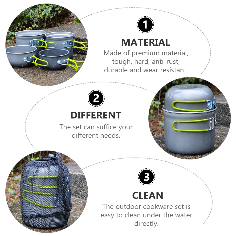 1Set Outdoor Camping Cookware Aluminum Oxide Multi-Use Pot Cover Foldable Handle Durable Cooking Set Camping Cookware 
1Set Outdoor Camping Cookware Aluminum Oxide Multi-Use Pot Cover Foldable Handle Durable Cooking Set Camping Cookware