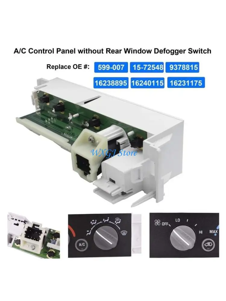 37JE 599-007 Control Panel HVAC Control Module Switches Durable for C1500 C2500 C3500
37JE 599-007 Control Panel HVAC Control Module Switches Durable for C1500 C2500 C3500