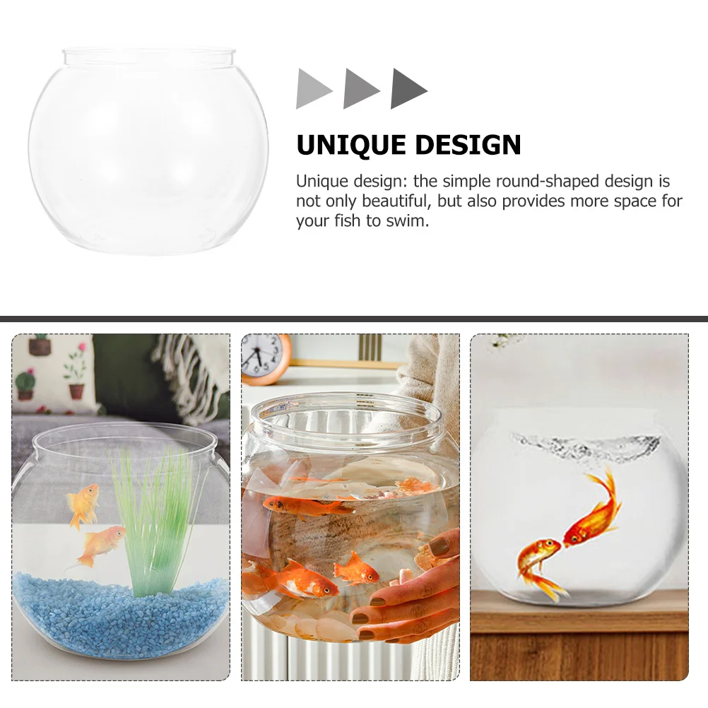 2Pcs Desktop Transparent Fish Tank Plastic Round Fish Bowls Small Aquarium Betta Goldfish Bowl Office Study Decoration
2Pcs Desktop Transparent Fish Tank Plastic Round Fish Bowls Small Aquarium Betta Goldfish Bowl Office Study Decoration