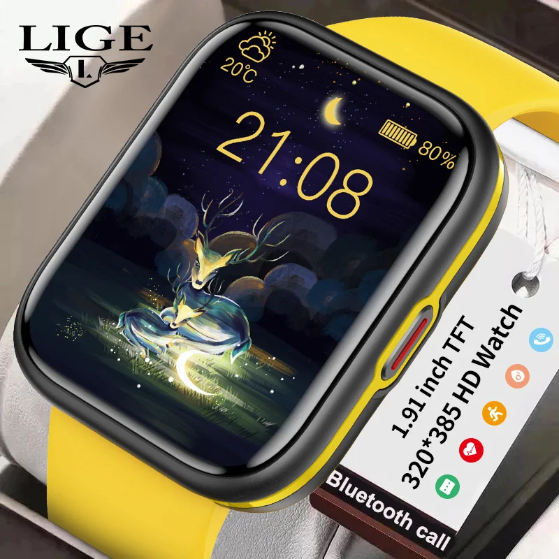 LIGE модные 1,91 "HD-экран умные часы спортивные фитнес-водостойкие Bluetooth-вызовы мужские часы умные часы для здоровья для мужчин и женщин 
LIGE модные 1,91 "HD-экран умные часы спортивные фитнес-водостойкие Bluetooth-вызовы мужские часы умные часы для здоровья для мужчин и женщин
