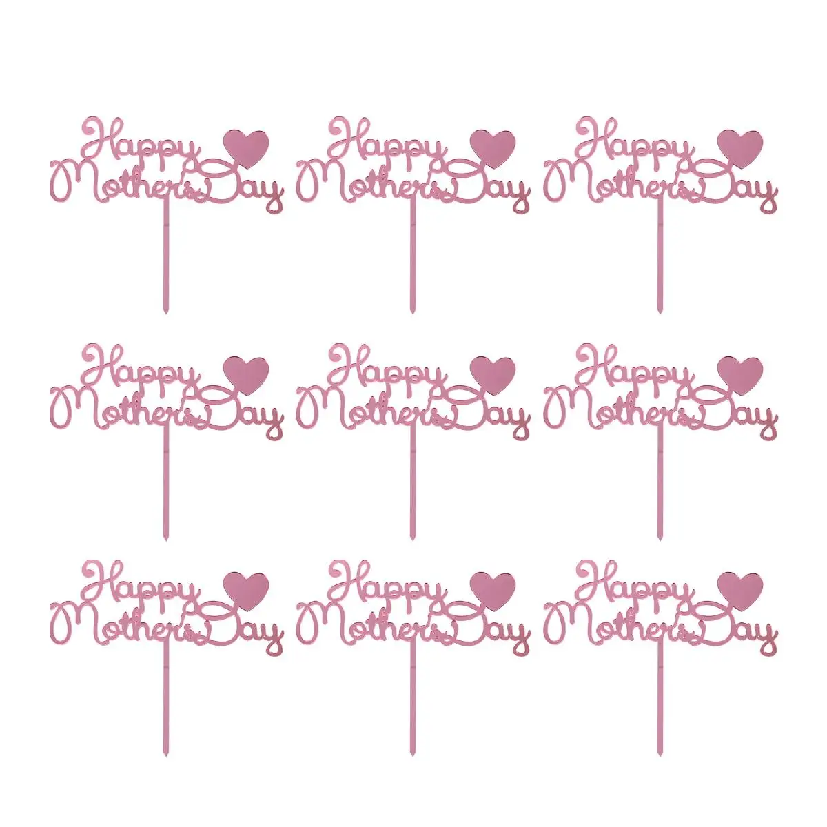 10 Pcs Mothers Day Cake Insert Topper Cupcake Fruitcake Decoration Cakes Heart-shaped
10 Pcs Mothers Day Cake Insert Topper Cupcake Fruitcake Decoration Cakes Heart-shaped