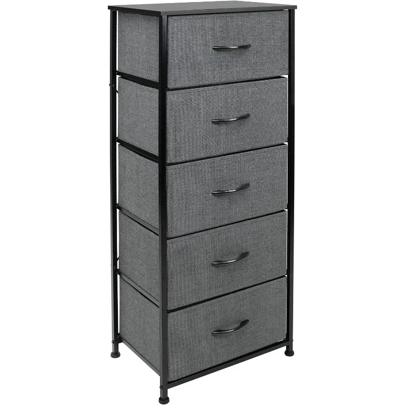 Nightstand with 5 Drawers - Bedside Furniture & Night Stand End Table Dresser with Steel Frame, Wood Top, Easy Pull Fabric
Nightstand with 5 Drawers - Bedside Furniture & Night Stand End Table Dresser with Steel Frame, Wood Top, Easy Pull Fabric