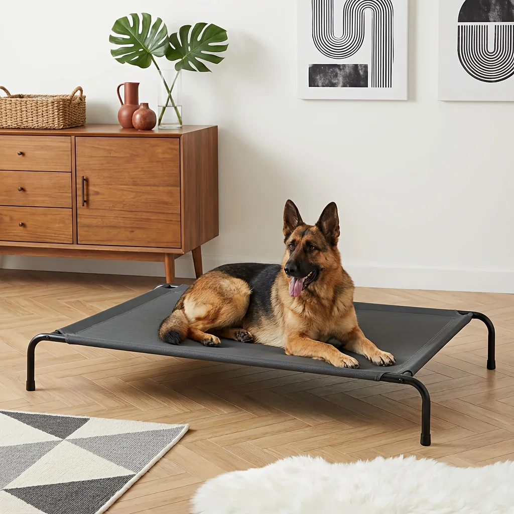 Cooling Elevated Dog Bed with Washable Breathable Mesh - Heavy-Duty Metal Frame, Portable Raised Dog Cot with No-Slip Feet - Indoor/Outdoor Bed for Large, Medium, Small Dogs - Easy Assembly And Space-Saving Design JUYHGV
Cooling Elevated Dog Bed with Washable Breathable Mesh - Heavy-Duty Metal Frame, Portable Raised Dog Cot with No-Slip Feet - Indoor/Outdoor Bed for Large, Medium, Small Dogs - Easy Assembly And Space-Saving Design JUYHGV