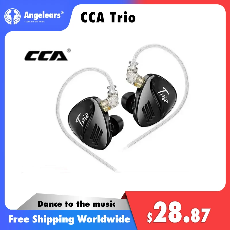 CCA Trio Hybrid IEM Hifi Earphones 3DD Wired Headphone With Removable Cable Monitor Headset Switch Adjustment Earphone
CCA Trio Hybrid IEM Hifi Earphones 3DD Wired Headphone With Removable Cable Monitor Headset Switch Adjustment Earphone