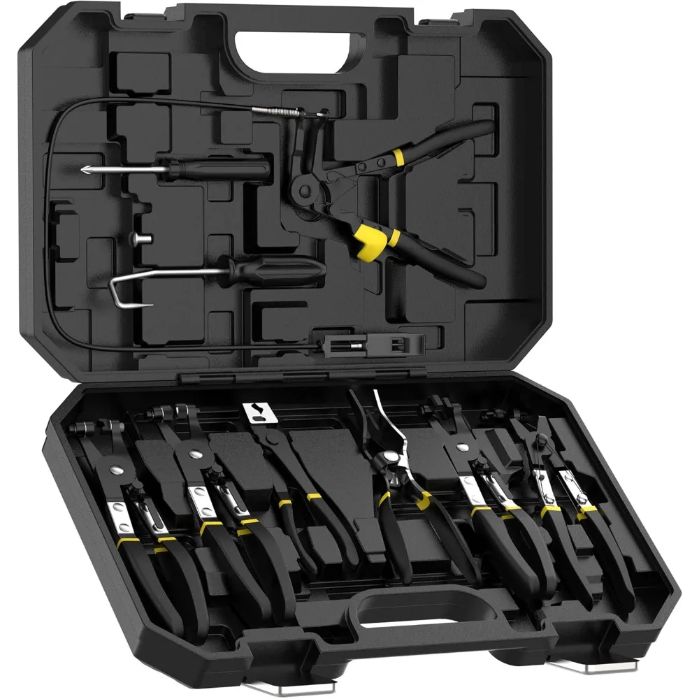 Renekton Hose Clamp Pliers Set, Flexible Wire Long Reach Clic R Type Swivel Jaw and Flat Band Pliers for Fuel Oil and Water Work
Renekton Hose Clamp Pliers Set, Flexible Wire Long Reach Clic R Type Swivel Jaw and Flat Band Pliers for Fuel Oil and Water Work