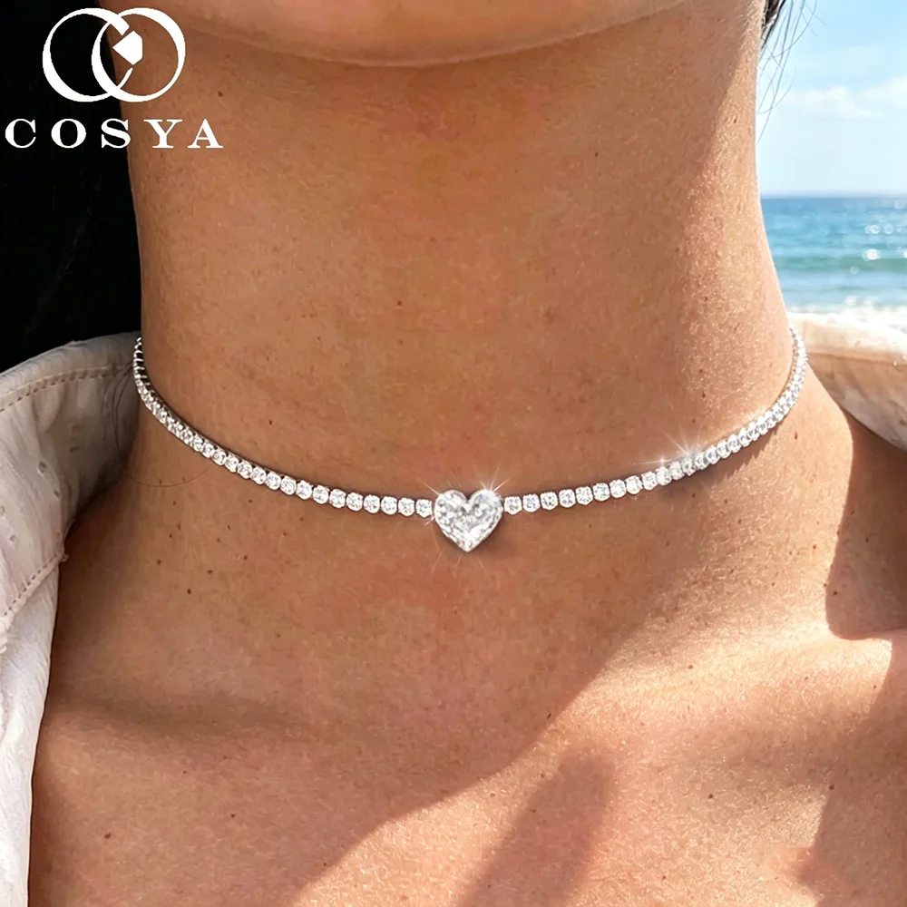 COSYA Waterdrop Moissanite Necklace For Women 100% S925 Silver Sparkling Pear/Heart Diamond Choker Chain Wedding Fine Jewelry
COSYA Waterdrop Moissanite Necklace For Women 100% S925 Silver Sparkling Pear/Heart Diamond Choker Chain Wedding Fine Jewelry