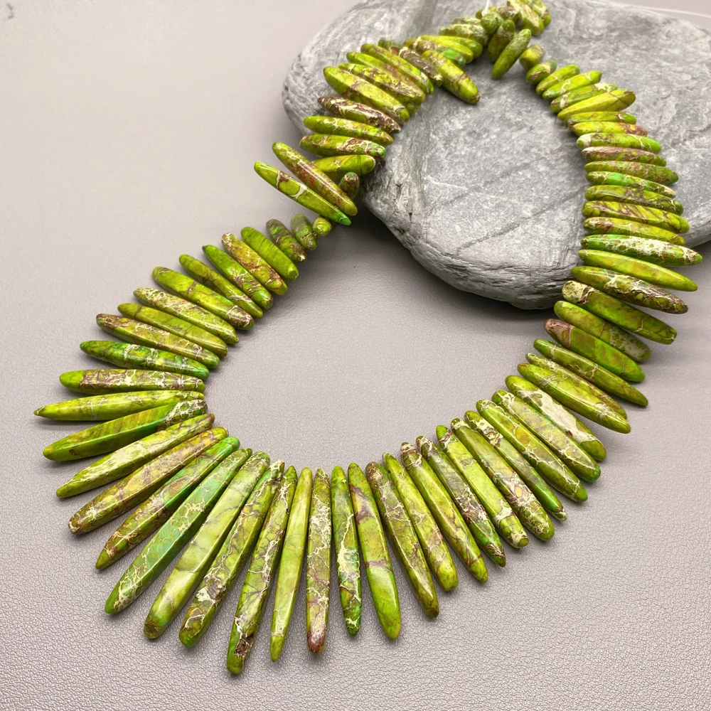 2 Strands 4x16-5x58mm Yellow Green Sea Sediment Imperial Jasper Toothpick Shape Loose Beads 15.5"
2 Strands 4x16-5x58mm Yellow Green Sea Sediment Imperial Jasper Toothpick Shape Loose Beads 15.5"