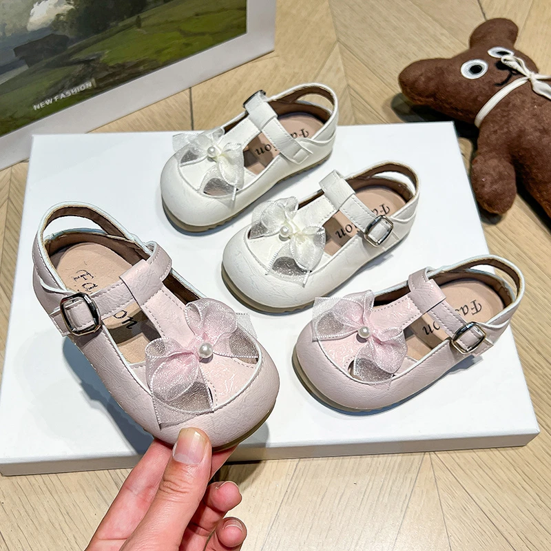 Toddler Girls T-strap Leather Sandals with Ribbon Bow 2026 New Summer Kids Beach Shoes Non-slip Simple Princess Party Wedding
Toddler Girls T-strap Leather Sandals with Ribbon Bow 2026 New Summer Kids Beach Shoes Non-slip Simple Princess Party Wedding