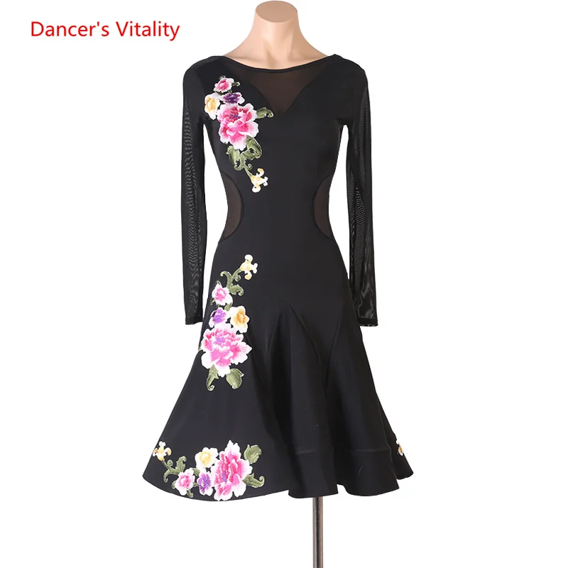 Latin Dance Professional Competition Dress for Women Cusomized Long Sleeves Latin Dance Dresses Rumba Children Dance Clothes
Latin Dance Professional Competition Dress for Women Cusomized Long Sleeves Latin Dance Dresses Rumba Children Dance Clothes