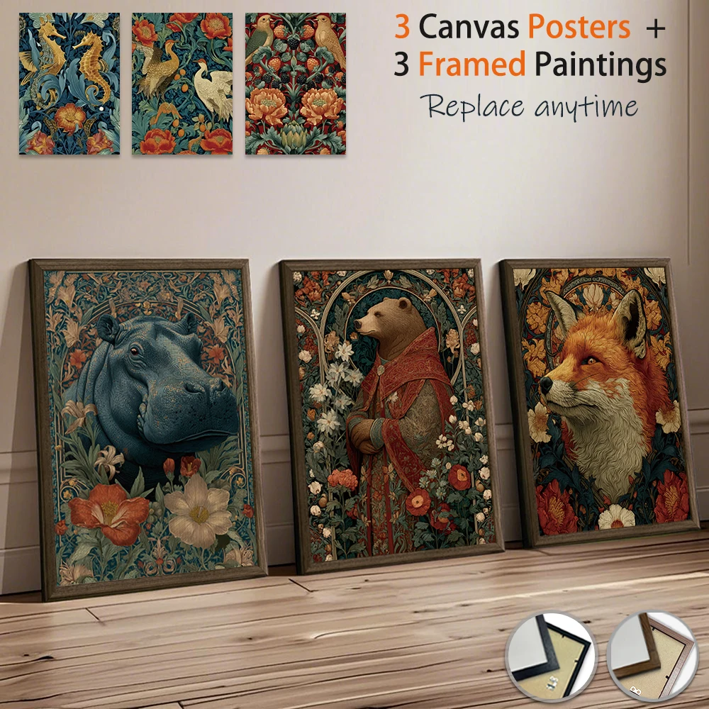 Купите три, получите три бесплатно, 12*16 дюймов холст постер винтажные цветы животные, полированная рамка из плексигласа, настенное искусство для домашнего декора комнаты 
Купите три, получите три бесплатно, 12*16 дюймов холст постер винтажные цветы животные, полированная рамка из плексигласа, настенное искусство для домашнего декора комнаты