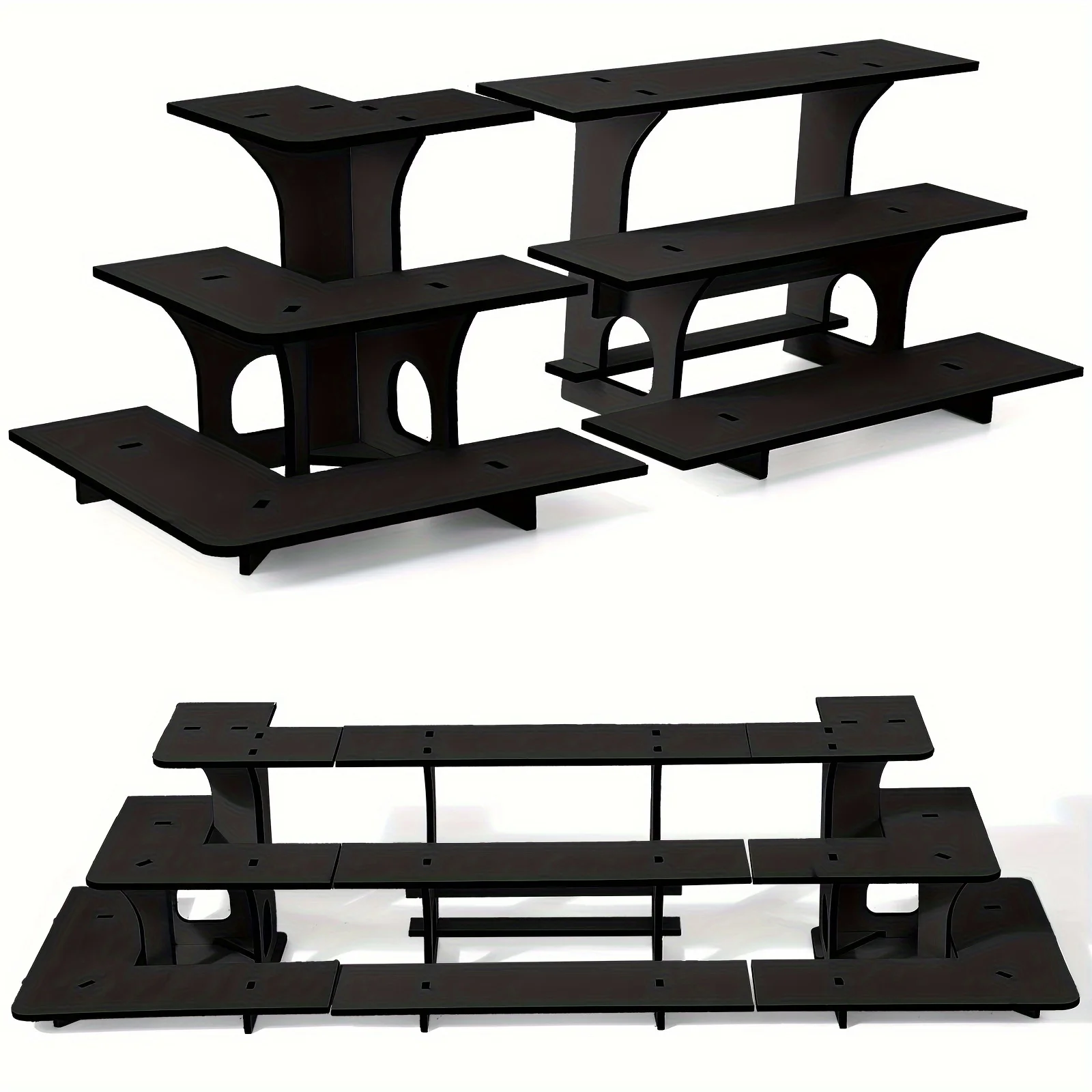 3pcs 3 Tiers Retail Table Display Stand Wooden Corner Display Rack Portable Shelf Rack for Retail Table Top, Counter Top, Craft
3pcs 3 Tiers Retail Table Display Stand Wooden Corner Display Rack Portable Shelf Rack for Retail Table Top, Counter Top, Craft