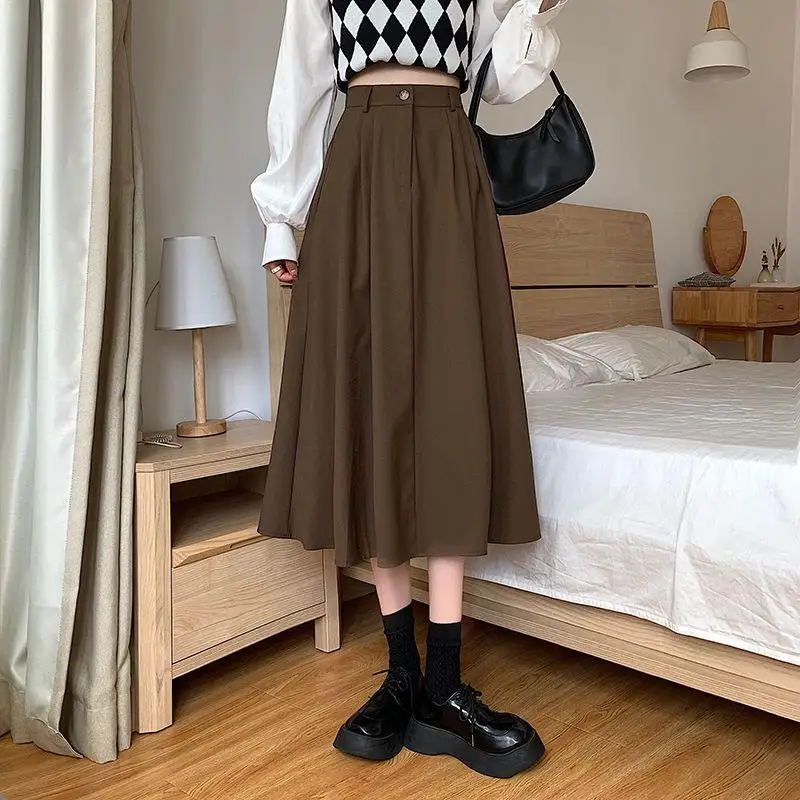 Chic Retro High Waist Midi Skirt Women's Spring 2026 Slimming A-Line Skirt Large Swing Popular Mid-Length Half Skirt
Chic Retro High Waist Midi Skirt Women's Spring 2026 Slimming A-Line Skirt Large Swing Popular Mid-Length Half Skirt