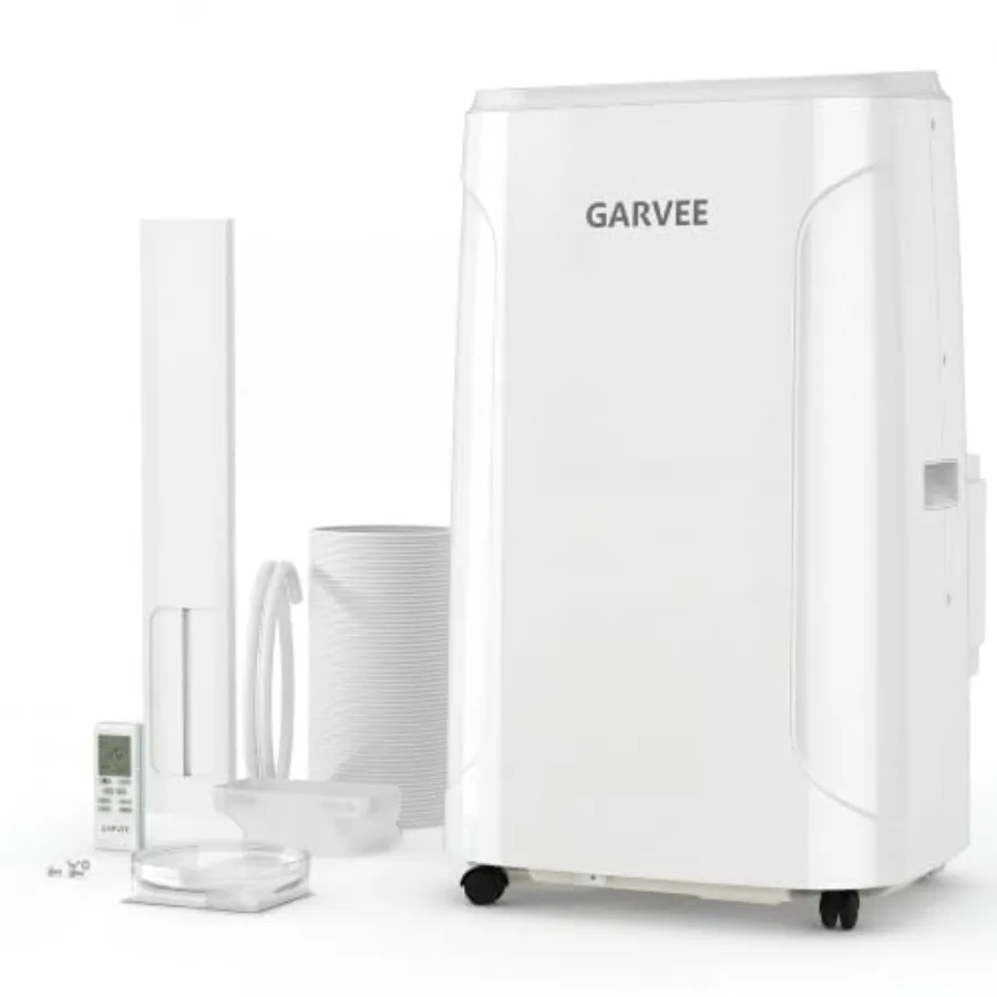 Portable Air Conditioners 14000 BTUs, 1400W for 850 Sq.Ft, CEER 7.83, white, compact design with easy-roll casters
Portable Air Conditioners 14000 BTUs, 1400W for 850 Sq.Ft, CEER 7.83, white, compact design with easy-roll casters