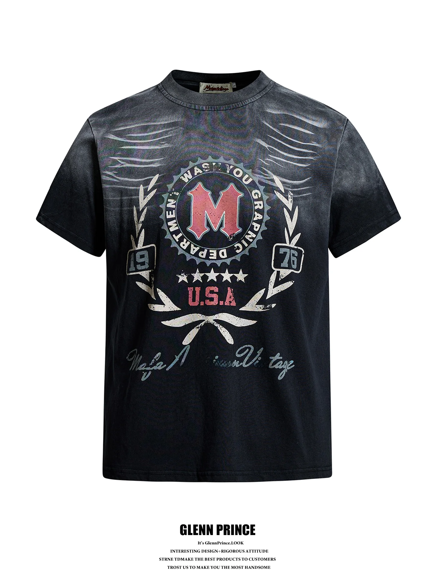 GPstudio American Retro Badge Print Washed Short Sleeve T-Shirt Men's Shoulder Fit Lightweight Trendy Brand Tee Cotton Youth ...
GPstudio American Retro Badge Print Washed Short Sleeve T-Shirt Men's Shoulder Fit Lightweight Trendy Brand Tee Cotton Youth ...