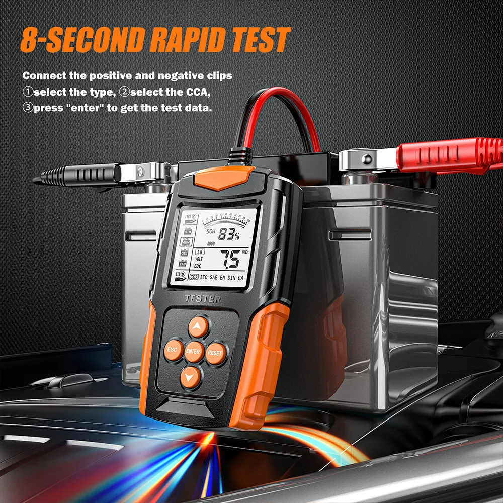 Automotive Battery Tester 12V/24V Lead-Acid CCA Battery Life Analyzer Car Battery Discharge Tester for Automotive Use
Automotive Battery Tester 12V/24V Lead-Acid CCA Battery Life Analyzer Car Battery Discharge Tester for Automotive Use
