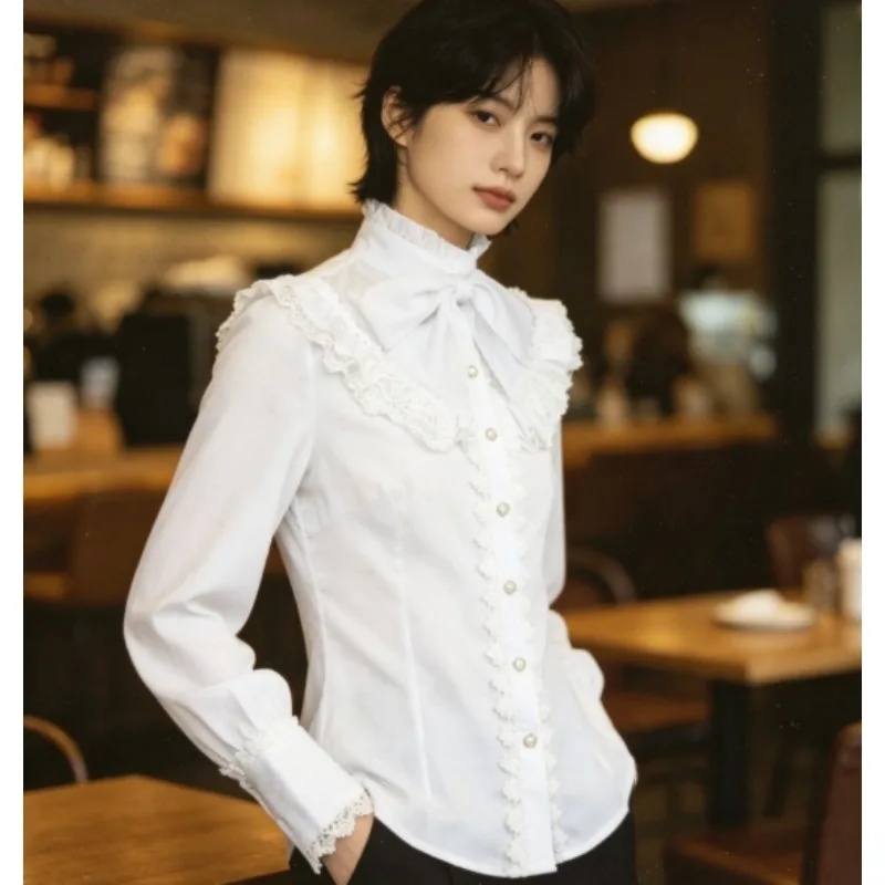 Women's Victorian Lace Blouse Gothic Long Sleeve Lotus Ruffled Top for Cosplay Halloween Costume
Women's Victorian Lace Blouse Gothic Long Sleeve Lotus Ruffled Top for Cosplay Halloween Costume
