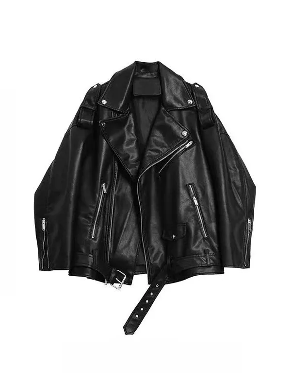 Unisex Casual Motorcycle PU Leather Jacket Large Size 300 Pounds Spring Autumn Loose Fit Versatile Outerwear Zipper Decoration
Unisex Casual Motorcycle PU Leather Jacket Large Size 300 Pounds Spring Autumn Loose Fit Versatile Outerwear Zipper Decoration