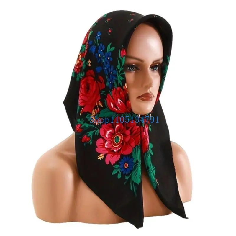 98km Women's Ethnic Russian Flower Headscarf Rural Styles Bandana for Cultural Event
98km Women's Ethnic Russian Flower Headscarf Rural Styles Bandana for Cultural Event