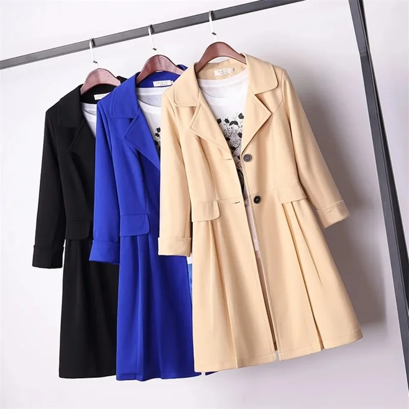 2024 Fashion Single-breasted Trench Coat Women's Casual Tops Large Size Windbreaker Female Trench Medium Length A-line Outerwear
2024 Fashion Single-breasted Trench Coat Women's Casual Tops Large Size Windbreaker Female Trench Medium Length A-line Outerwear