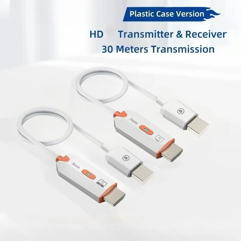 30m Wireless Video Transmitter and Receiver HD-Compatible Extender Display Adapter Cable Screen Mirror for Camera PC To TV
30m Wireless Video Transmitter and Receiver HD-Compatible Extender Display Adapter Cable Screen Mirror for Camera PC To TV