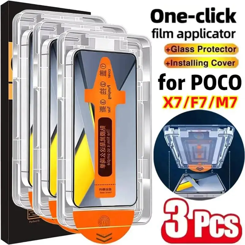 1-3Pcs Easy Install Screen Protector For Poco X7 M7 F7 X6 M6 F6 C75 C65 X5 X4 X3 F3 F5 Pro M5s Anti-Shatter Tempered Glass
1-3Pcs Easy Install Screen Protector For Poco X7 M7 F7 X6 M6 F6 C75 C65 X5 X4 X3 F3 F5 Pro M5s Anti-Shatter Tempered Glass