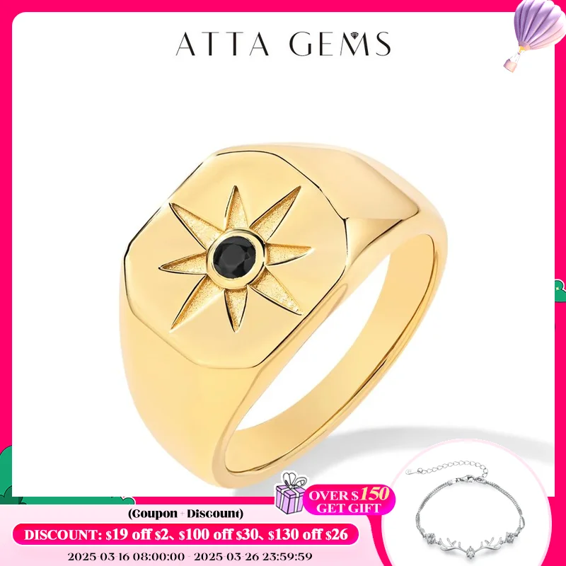 ATTAGEMS Black Spinel Ring Lab Grown for Women Men S925 Silver 18K Gold Plated Simple Star Band Wedding Christmas Gift wholesale
ATTAGEMS Black Spinel Ring Lab Grown for Women Men S925 Silver 18K Gold Plated Simple Star Band Wedding Christmas Gift wholesale