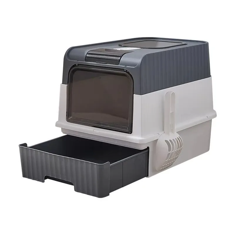Wholesale 20L Extra Large Anti-Splash Plastic Square Cat Litter Box Fully Enclosed Top-Entry Sterilization Deodorant
Wholesale 20L Extra Large Anti-Splash Plastic Square Cat Litter Box Fully Enclosed Top-Entry Sterilization Deodorant