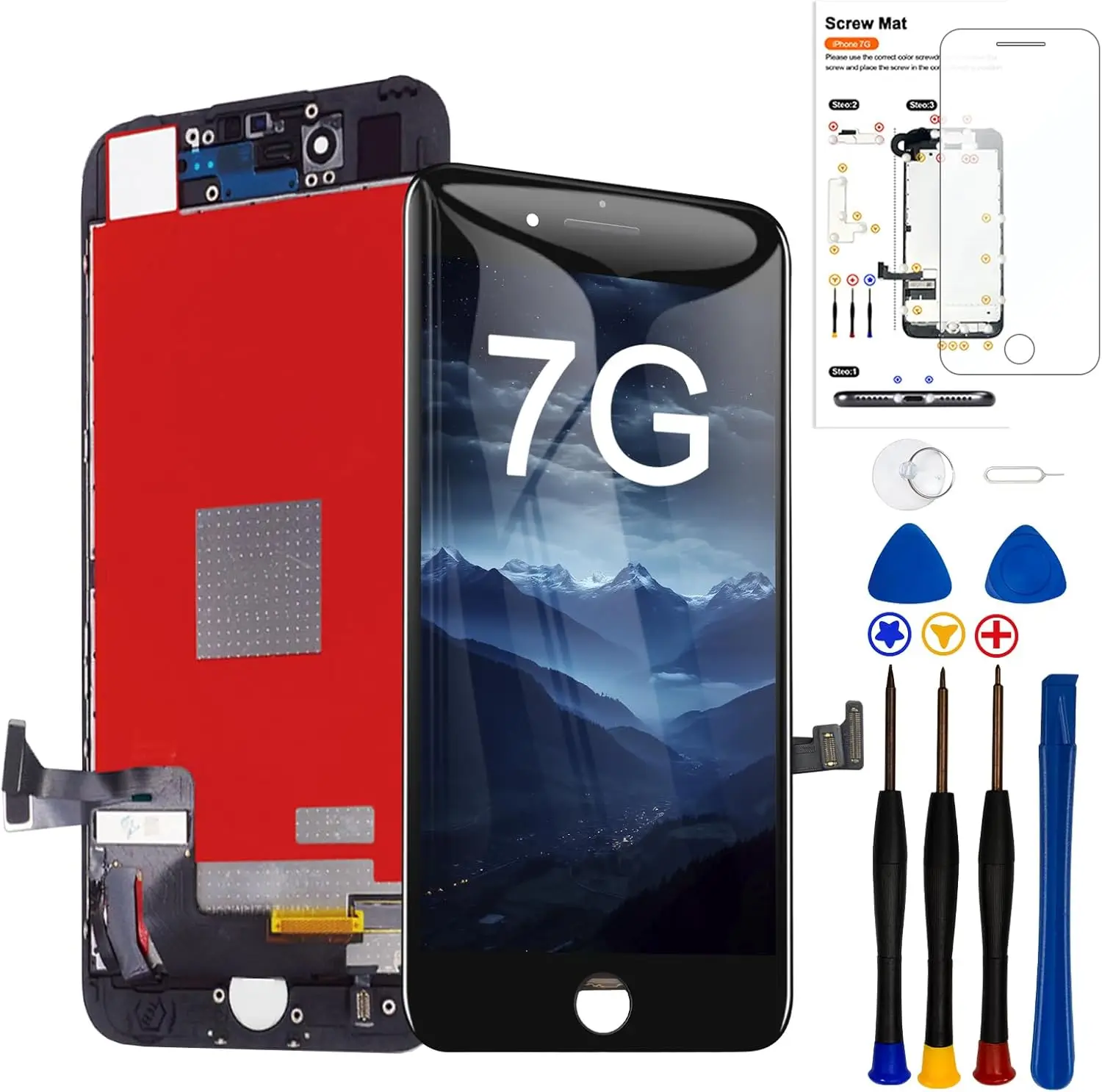 Замена экрана для iPhone 7, 4,7-дюймовый дисплей в сборе с рамкой, 3D сенсорный экран, ЖК-дисплей с дигитайзером
Замена экрана для iPhone 7, 4,7-дюймовый дисплей в сборе с рамкой, 3D сенсорный экран, ЖК-дисплей с дигитайзером