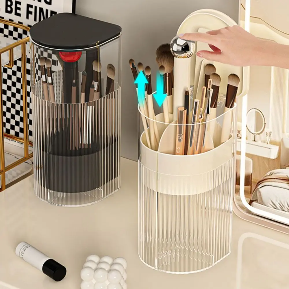 Dustproof Automatic Lifting Makeup Brush Holder Transparent with Lid Makeup Brush Storage Tube Space Saving Waterproof
Dustproof Automatic Lifting Makeup Brush Holder Transparent with Lid Makeup Brush Storage Tube Space Saving Waterproof