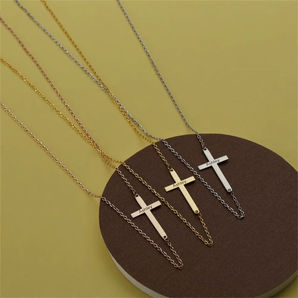 Fils Custom Necklace Men Fashion Stainless Steel Cross Pendant Necklaces Gold Choker Necklace Sculpture Pendant Nameplate Gift
Fils Custom Necklace Men Fashion Stainless Steel Cross Pendant Necklaces Gold Choker Necklace Sculpture Pendant Nameplate Gift
