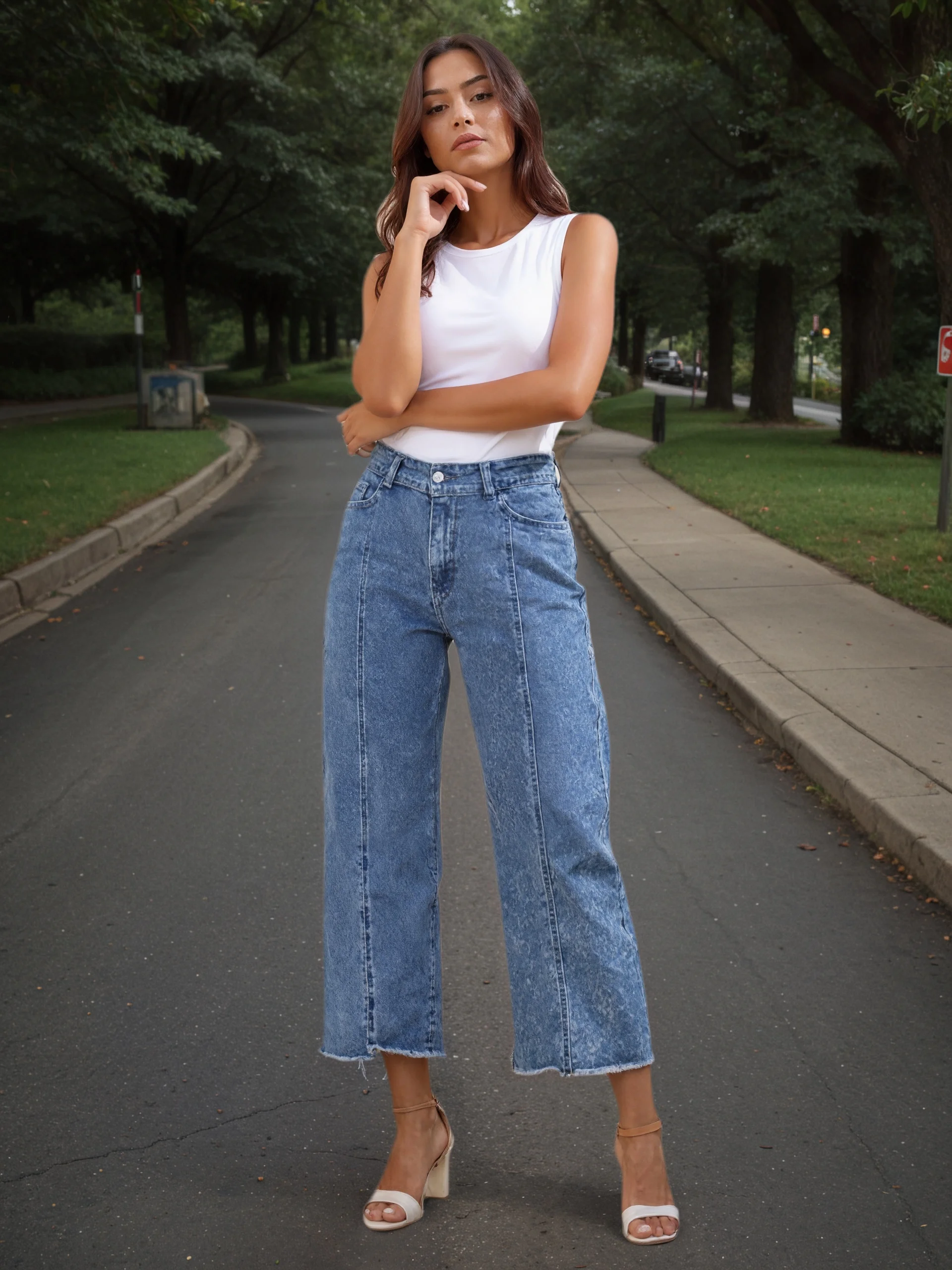 Women's clothing 2025 new jeans, casual one-piece high waist wide leg seven quarter straight leg pants for spring and autumn sea
Women's clothing 2025 new jeans, casual one-piece high waist wide leg seven quarter straight leg pants for spring and autumn sea