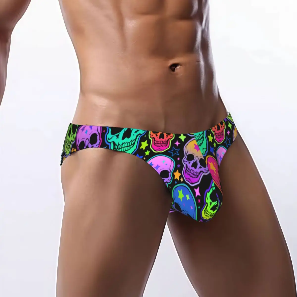 Men's Panties Man Briefs Bright Skulls And Stars Sexy Underwear Male Bikini Underpants
Men's Panties Man Briefs Bright Skulls And Stars Sexy Underwear Male Bikini Underpants