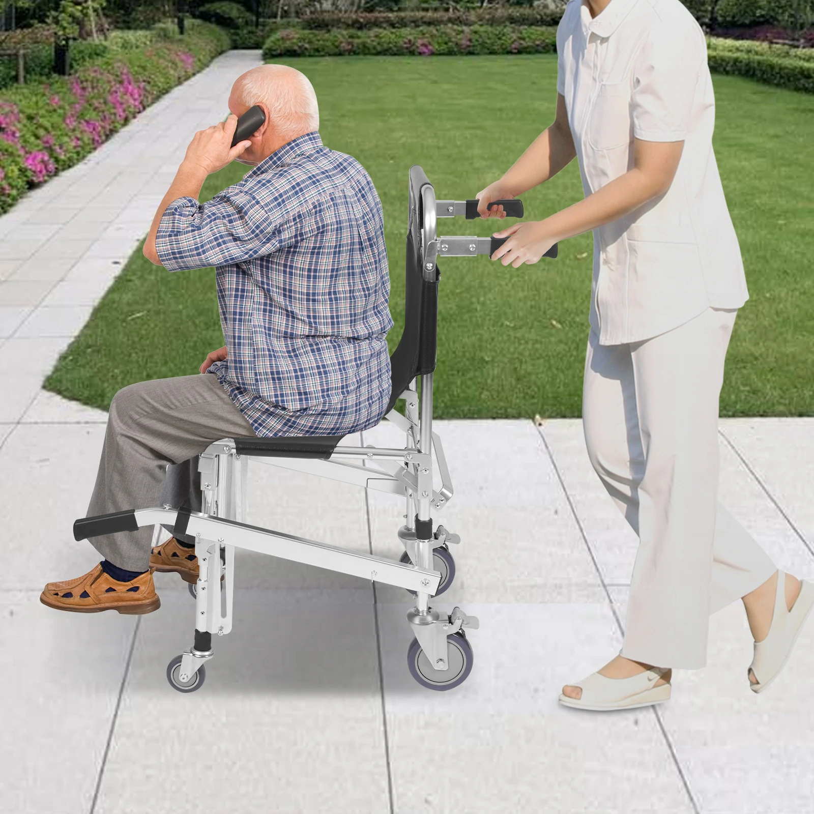 Foldable Emergency Stair Chair, Aluminum Climbing Wheelchair, Stair Chair Lifts for Homes, Schools, Hospitals,350 lbs
Foldable Emergency Stair Chair, Aluminum Climbing Wheelchair, Stair Chair Lifts for Homes, Schools, Hospitals,350 lbs