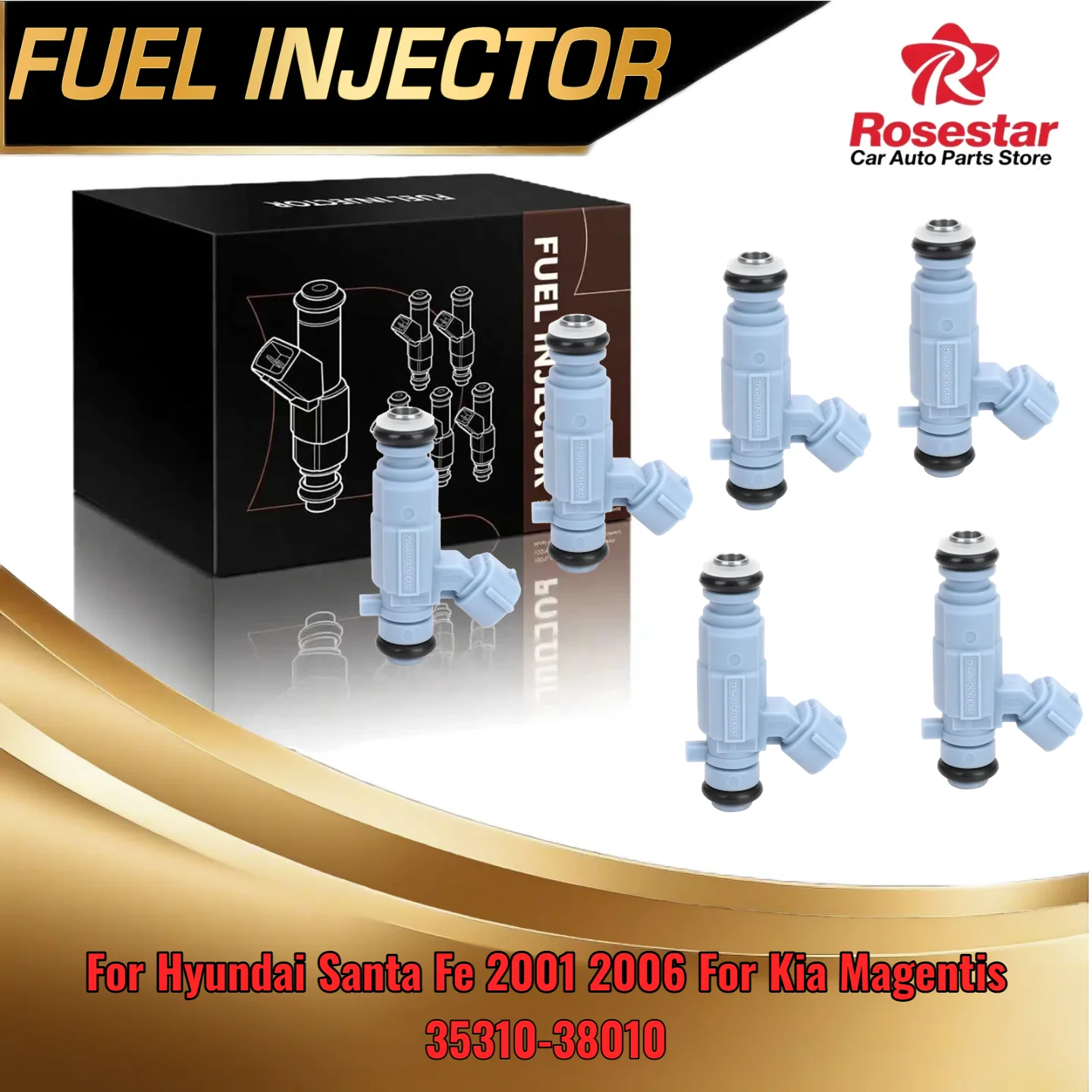 6Pcs New Injectors For Kia Magentis 2001 2006 For Hyundai Santa Fe 3531038010
6Pcs New Injectors For Kia Magentis 2001 2006 For Hyundai Santa Fe 3531038010