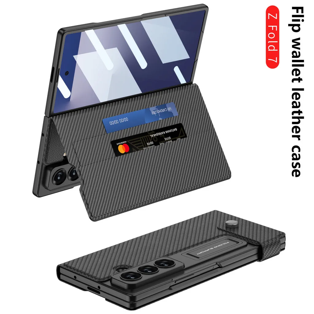 Plain Leather Flip Wallet With 2 Credit Card Slots Glass Protective Film Case For Samsung Galaxy Z Fold 7 fold7 Protect Cover
Plain Leather Flip Wallet With 2 Credit Card Slots Glass Protective Film Case For Samsung Galaxy Z Fold 7 fold7 Protect Cover