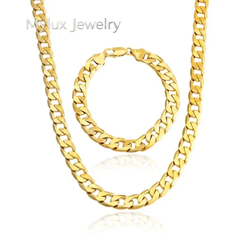 Mylux Jewelry Luxury 24K 9999 Pure Gold real gold Men's Figaro Bracelet 10MM Necklace
Mylux Jewelry Luxury 24K 9999 Pure Gold real gold Men's Figaro Bracelet 10MM Necklace