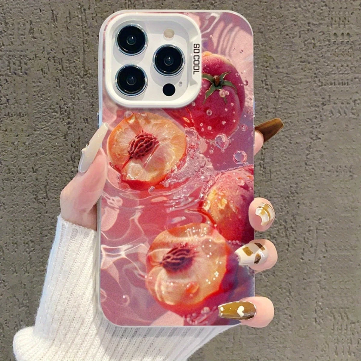 Fruit print peach design phone case for iPhone 16 15 14 13 12 11 Pro/ Max/Plus shock-proof rear cover anti-fingerprint
Fruit print peach design phone case for iPhone 16 15 14 13 12 11 Pro/ Max/Plus shock-proof rear cover anti-fingerprint