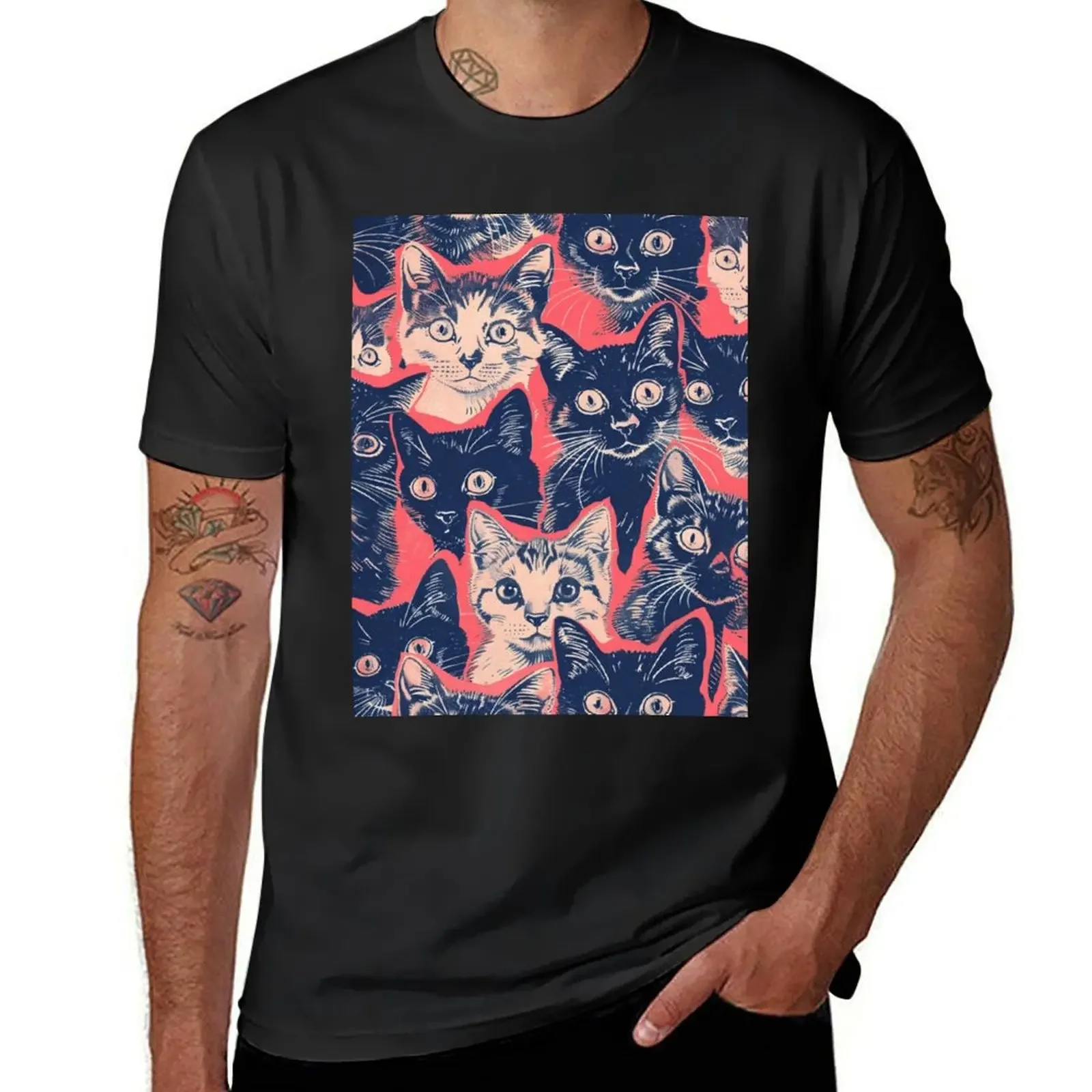 Adorable Vintage Graphic Cute Cat Pattern Art T-Shirt animal prinfor boys custom t shirt summer 2025 mens shirts graphic tee 
Adorable Vintage Graphic Cute Cat Pattern Art T-Shirt animal prinfor boys custom t shirt summer 2025 mens shirts graphic tee