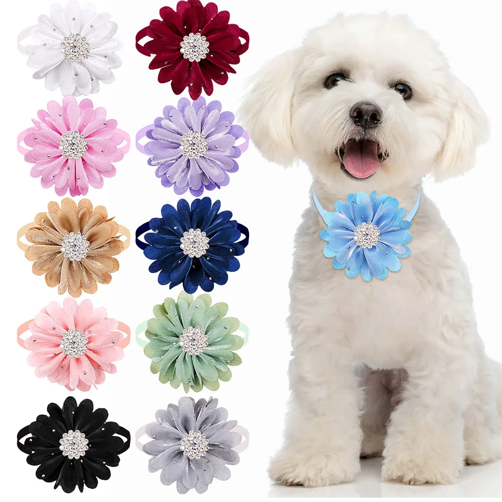 30PCS Fashion Diamond Flower Dog Bow Tie Collar For Dogs Bowties Neckties Pet Grooming Dog Accessories For Small Dogs
30PCS Fashion Diamond Flower Dog Bow Tie Collar For Dogs Bowties Neckties Pet Grooming Dog Accessories For Small Dogs