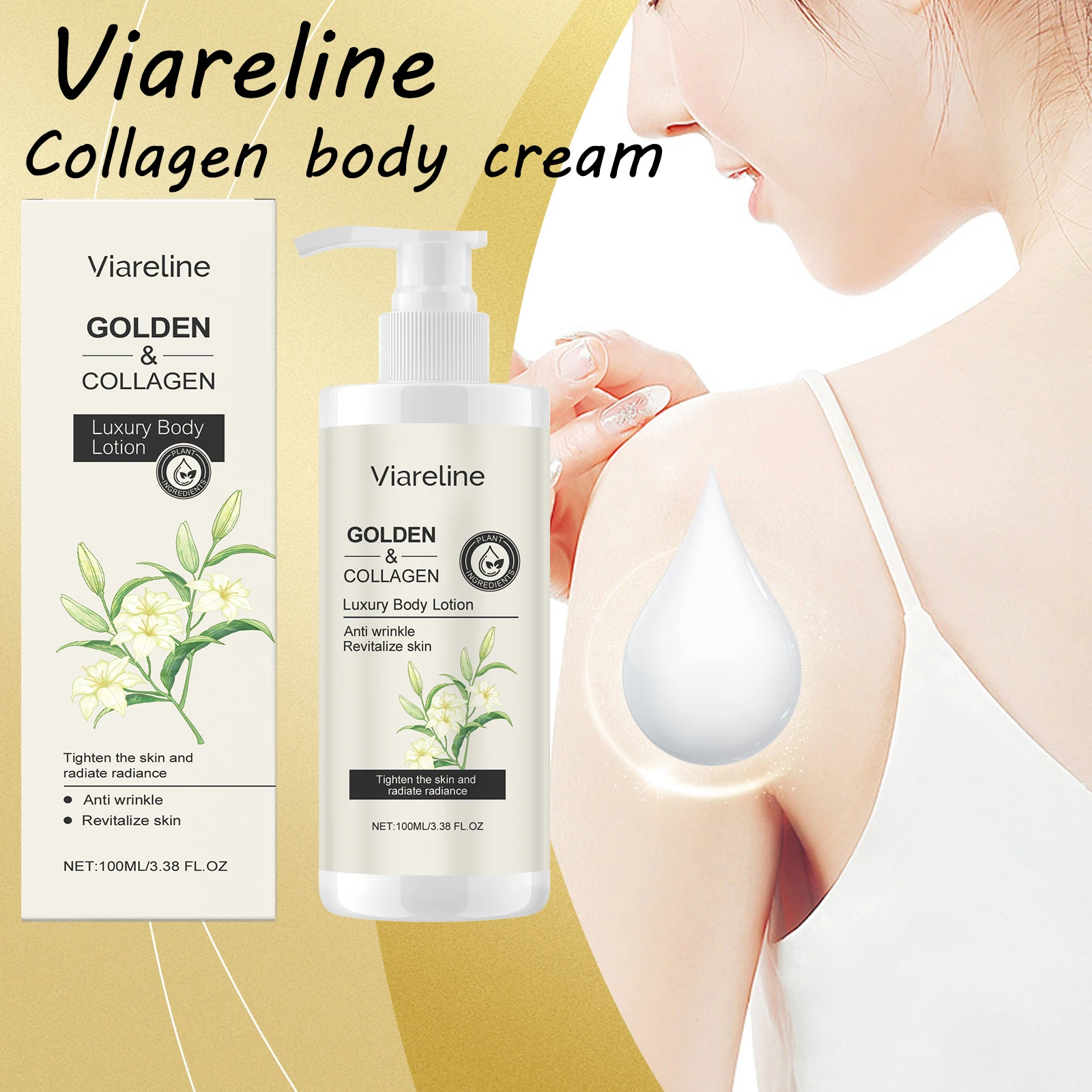 Viareline Collagen Body Lotion Floral Scent Moisturizing Improve Skin Smoothness Non-greasy Anti-wrinkle Luxury Body Cream
Viareline Collagen Body Lotion Floral Scent Moisturizing Improve Skin Smoothness Non-greasy Anti-wrinkle Luxury Body Cream